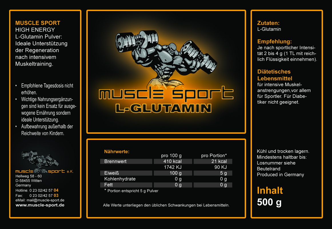 Musclesport Label L-Glutamin Dose